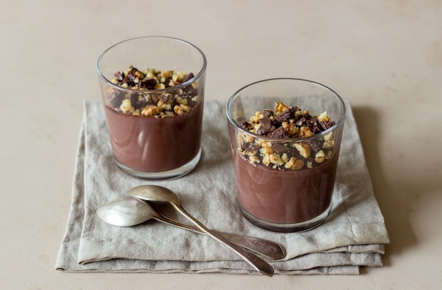 Pudding Czekoladowo-orzechowy. śniadanie. Deser.