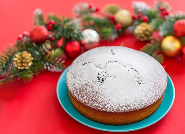 Pudding z ciasta świątecznego ze świeczkami