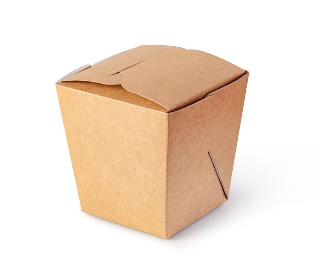 Pudełko na żywność z brązowego papieru bez etykiety