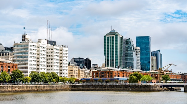 Puerto Madero Waterfront W Centralnej Dzielnicy Biznesowej Buenos Aires