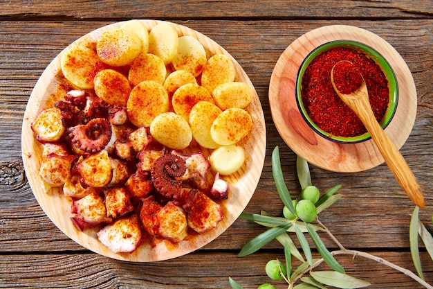 Pulpo A Feira Z Ośmiornicowym Ziemniakiem W Stylu Gallega