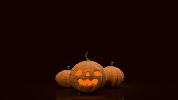 Pumpkin jack o lantern w kolorze czarnym