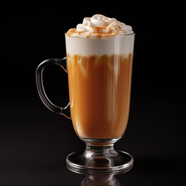 Pumpkin Spice Latte wyizolowane na białym tle Generatywna sztuczna inteligencja
