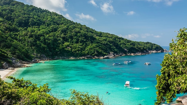 Punkt widokowy na wyspie Similan w Parku Narodowym Similan Island na Morzu Andamańskim w Tajlandii Phang Nga