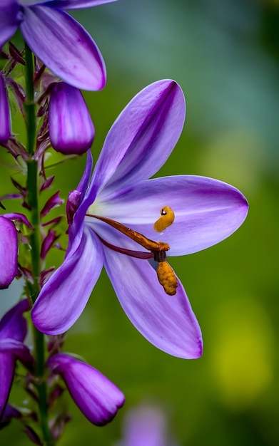 Purple Flowers in Bloom generowane przez ai