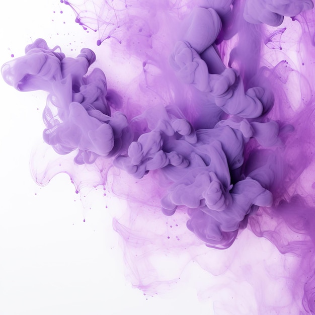 Purpurowa pastelowa farba w sprayu na białym tle Splash Drip puste puste tło tła