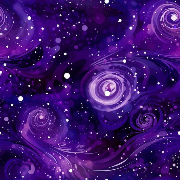 Purpurowe i fioletowe abstrakcyjne tło z księżycem i gwiazdami w kształcie serca.