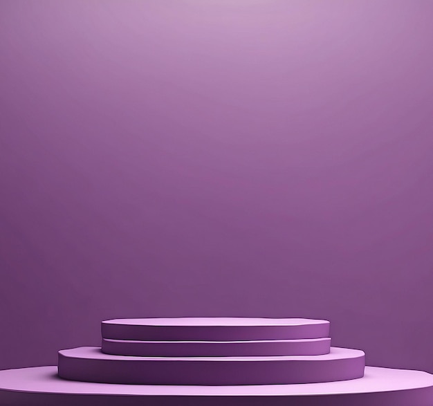 Purpurowe minimalistyczne puste podium do prezentacji produktu