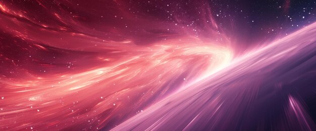 Purpurowo-czerwona przestrzeń pełna gwiazd