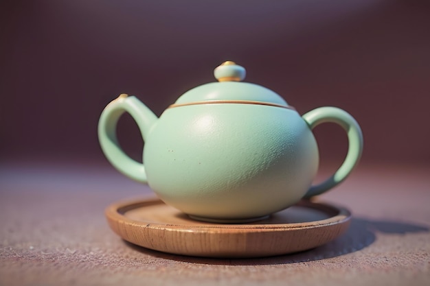Zdjęcie purpurowy garnek z gliny chiński garnek z ceramiki światowo znany tapeta tło zestaw herbaty