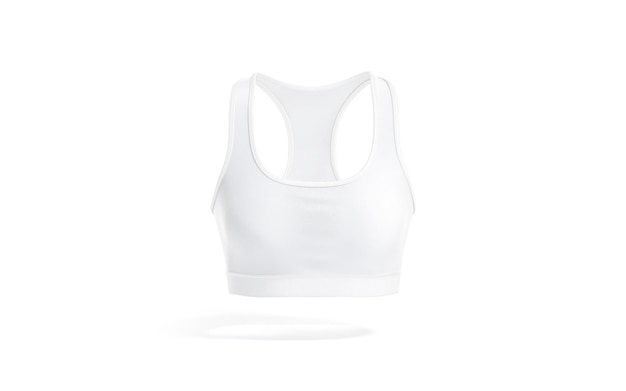 Pusta biała kobieta sport top mockup widok z przodu