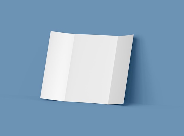 Pusta bramka A4 Gate Fold Brochure renderowanie 3D do przedstawienia projektu