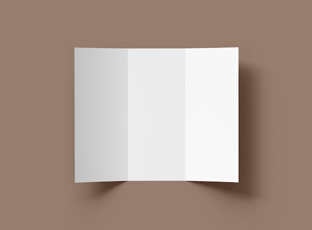 Pusta broszura w rozmiarze litery Tri Fold 3D do prezentacji Twojego projektu