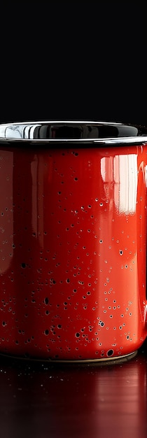 Zdjęcie pusta czerwona szklana filiżanka do kawy