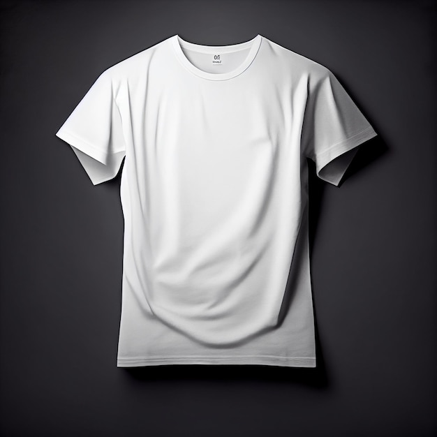 Pusta koszulka makieta biała podstawowa koszulka do Twojego projektu Duch manekin Generative AI