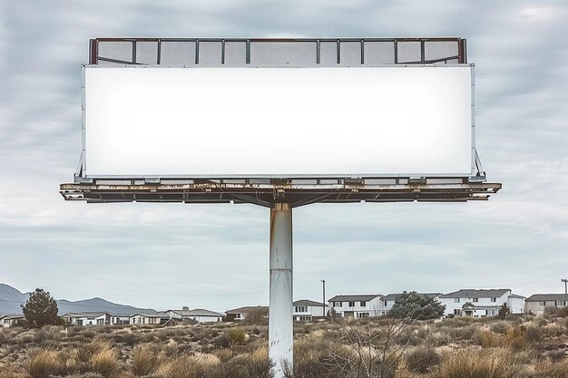 Zdjęcie pusta maketa billboardu w dzielnicy mieszkalnej