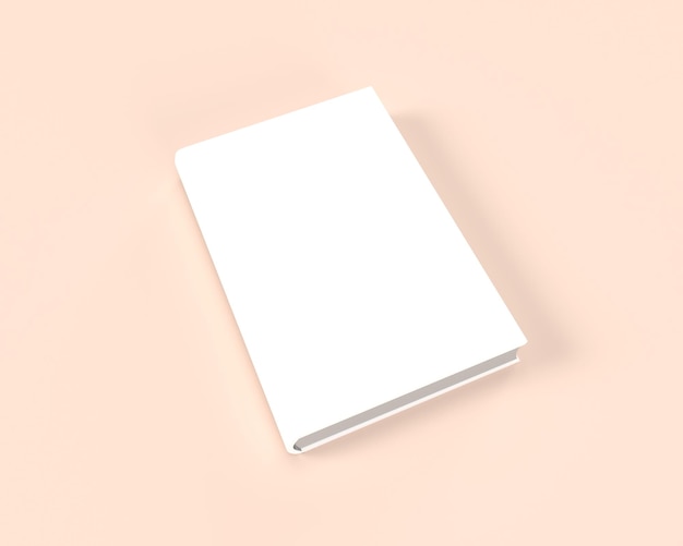 Zdjęcie pusta płaska pusta książka w twardej oprawie 3d do makiety