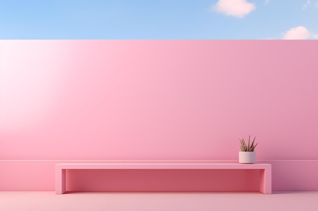 pusta różowa ściana biura na logo