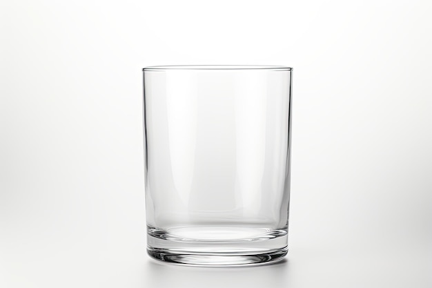 Pusta szklanka szkła na białym tle