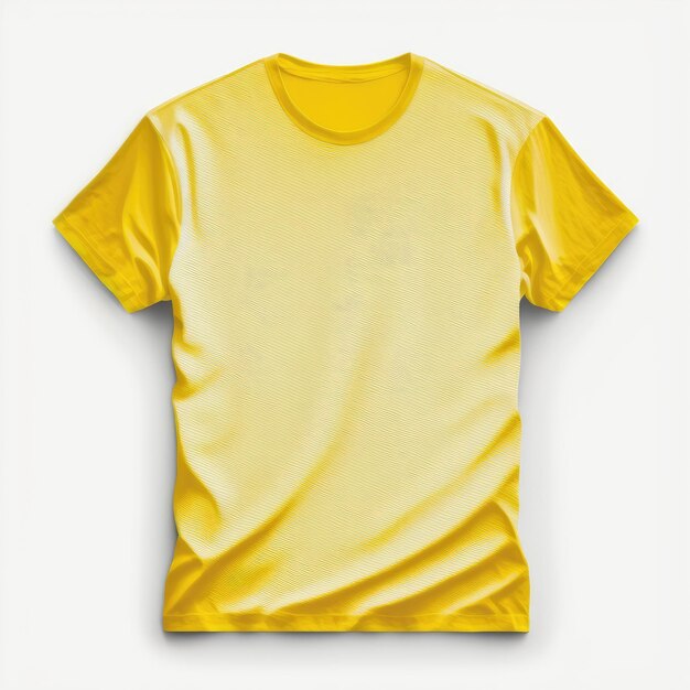 Pusta żółta koszulka z białym tłem Wykonana przez AIArtificial Intelligence