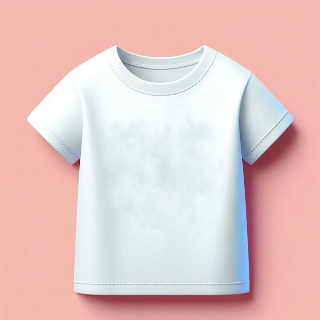 Puste białe bawełniane noworodkowe koszulki dla niemowląt wzór szablonu uroczy mały chłopiec dziewczyna dziecko odizolowane