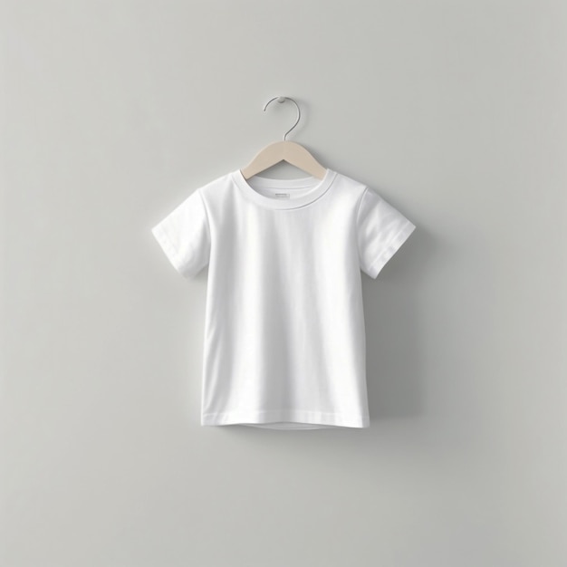 Puste białe bawełniane noworodkowe koszulki dla niemowląt wzór szablonu uroczy mały chłopiec dziewczyna dziecko