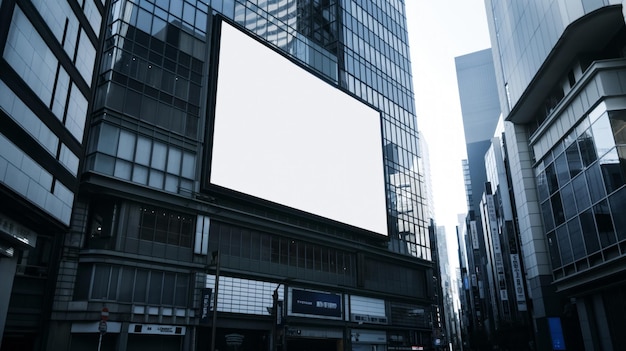 Puste białe szablony billboardów w nowoczesnym otoczeniu miejskim