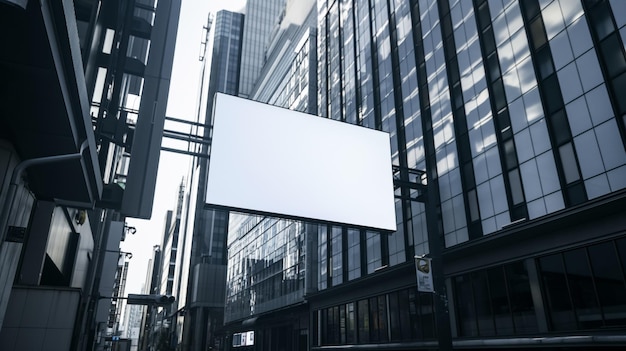 Puste białe szablony billboardów w nowoczesnym otoczeniu miejskim