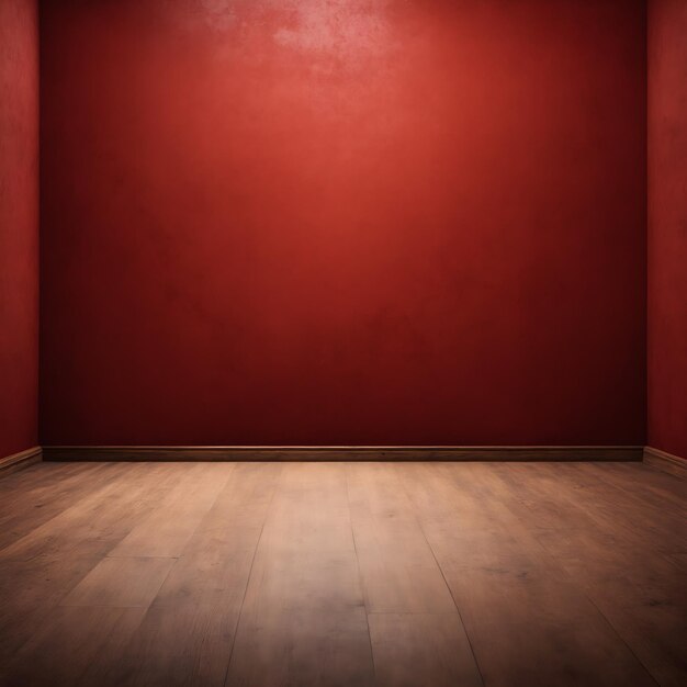 Zdjęcie puste czerwone duże puste teksturowane grunge ściany pomieszczenie z naturalnym cieniem szablon baner