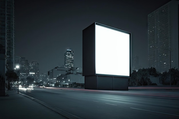 Puste miasto billboard reklama zewnętrzna uliczny baner makieta szyld streszczenie generatywna ilustracja AI