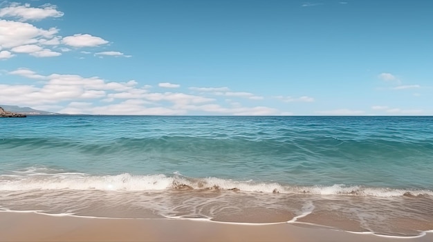 Puste morze i tło plaży