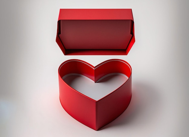 Puste pudełko w kształcie serca Koncepcja Walentynek 39s