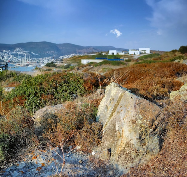 Pustkowie nad Morzem Śródziemnym Turcja Bodrum Pustkowie nad Morzem Śródziemnym W pobliżu starożytnego miasta Bodrum Turcja