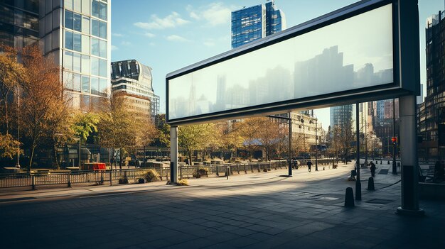 Pusty billboard na budynku Pusta makietka reklamy zewnętrznej