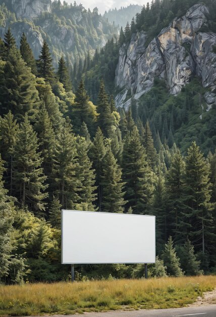 Zdjęcie pusty billboard na drodze