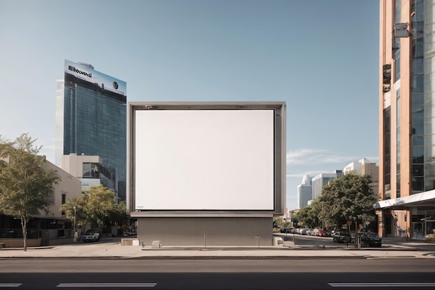 Pusty billboard na poboczu drogi