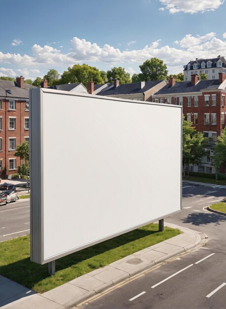 Zdjęcie pusty billboard na rogu ulicy