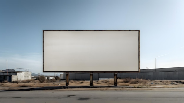 pusty billboard na ulicy dla szablonu makiety