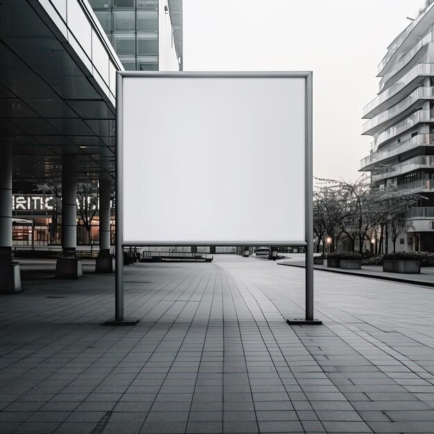 Pusty billboard nad przejściem dla pieszych