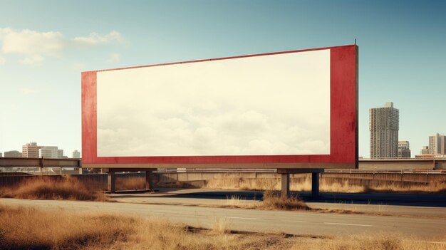 Zdjęcie pusty billboard płótno na twoją wiadomość