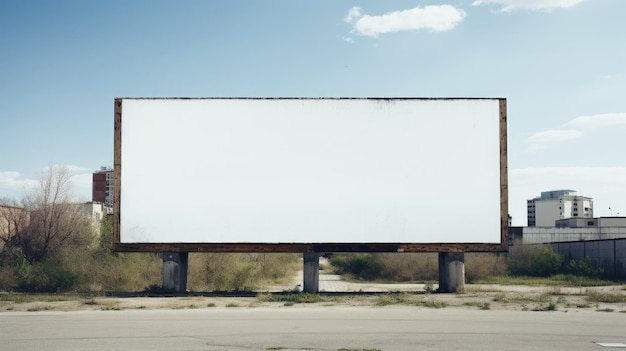 Zdjęcie pusty billboard płótno na twoją wiadomość