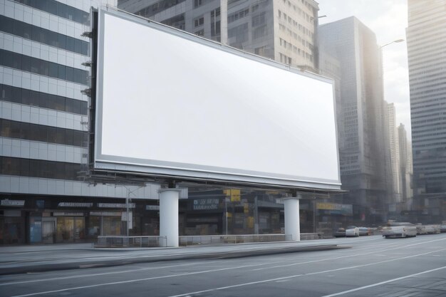 pusty billboard z białą przestrzenią w mieście