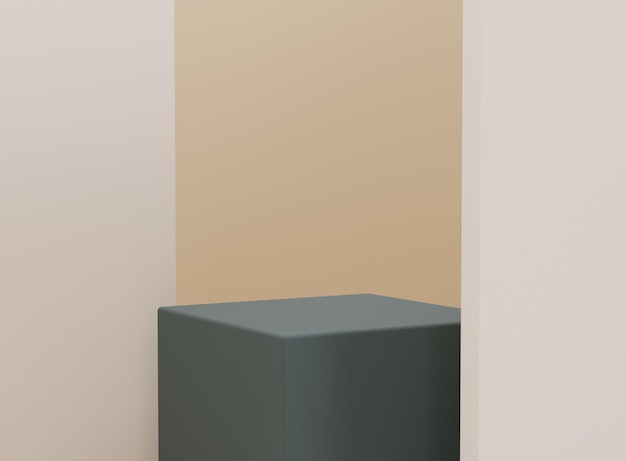 Pusty Cylinder Podium Na Minimalnym Tle. Abstrakcjonistyczna Minimalna Scena Z Geometrycznymi Formami.