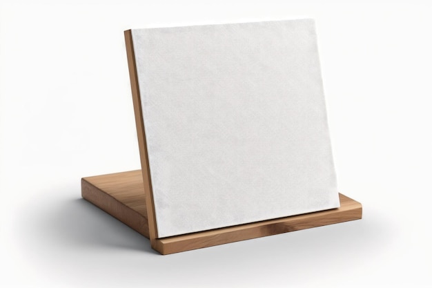 Zdjęcie pusty drewniany stół umieszczony na białym tle