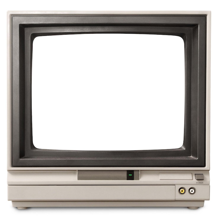 Zdjęcie pusty ekran komputera z początku lat 80. wygląda jak wczesny telewizor