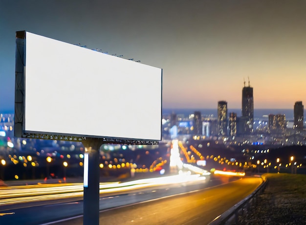 Zdjęcie pusty model billboardu realistyczny