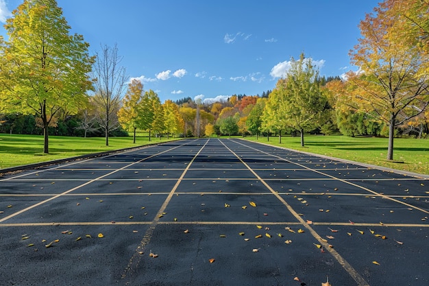 Pusty Parking Samochodowy I Przestrzeń Profesjonalna Fotografia