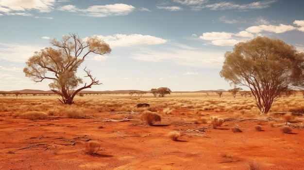 Zdjęcie pustynia południowo-australijski outback ilustracja krajobraz natura niebo turystyka na świeżym powietrzu czerwona pustynia południowa australijska outback