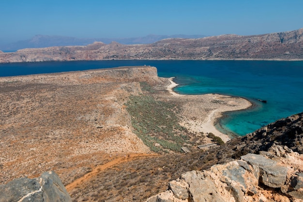 pustynny krajobraz i charakter wyspy Gramvousa Grecja