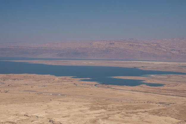 Pustynny krajobraz Izraela Morze Martwe Jordania Zdjęcia wysokiej jakości